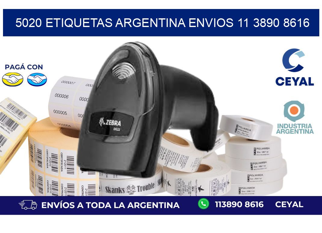 5020 ETIQUETAS ARGENTINA ENVIOS 11 3890 8616
