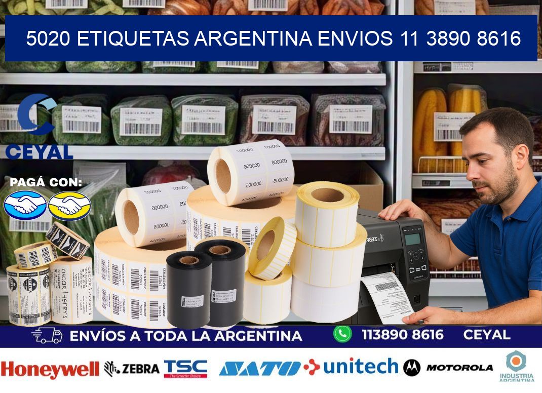 5020 ETIQUETAS ARGENTINA ENVIOS 11 3890 8616