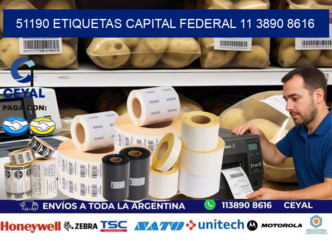 51190 ETIQUETAS CAPITAL FEDERAL 11 3890 8616