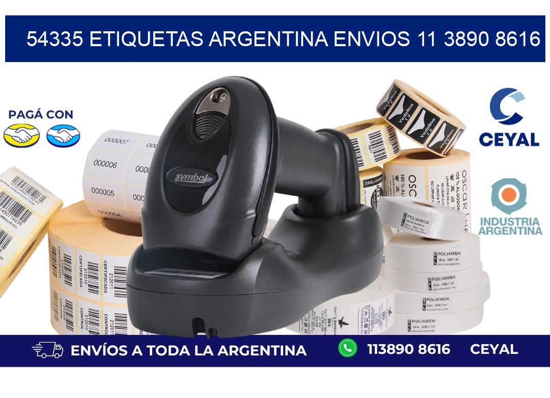 54335 ETIQUETAS ARGENTINA ENVIOS 11 3890 8616