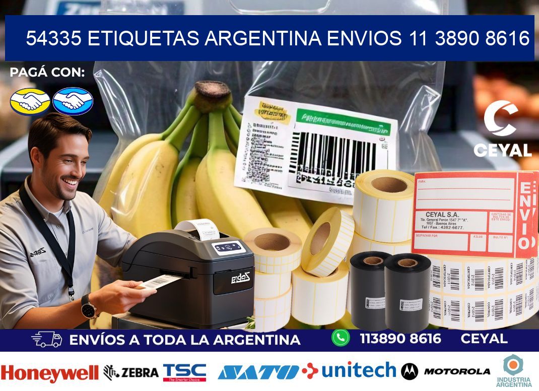 54335 ETIQUETAS ARGENTINA ENVIOS 11 3890 8616