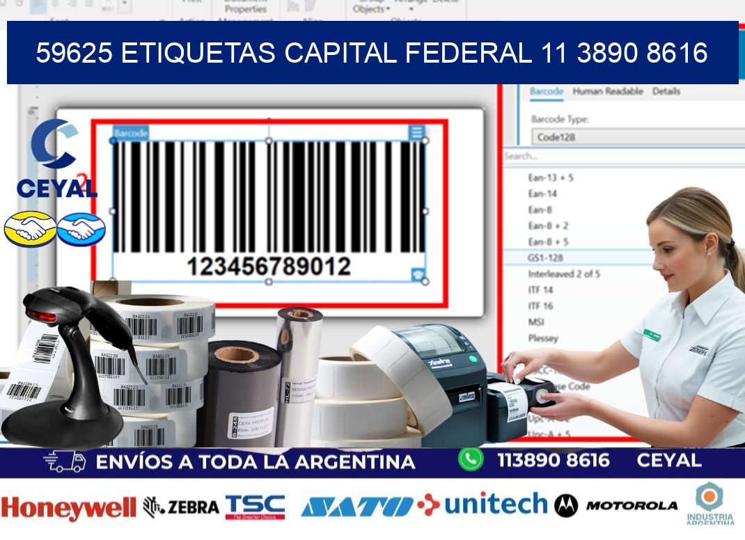 59625 ETIQUETAS CAPITAL FEDERAL 11 3890 8616