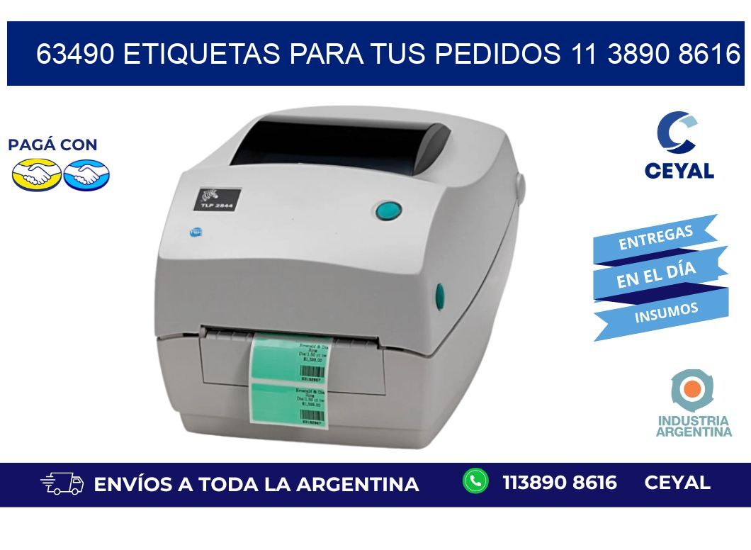63490 ETIQUETAS PARA TUS PEDIDOS 11 3890 8616