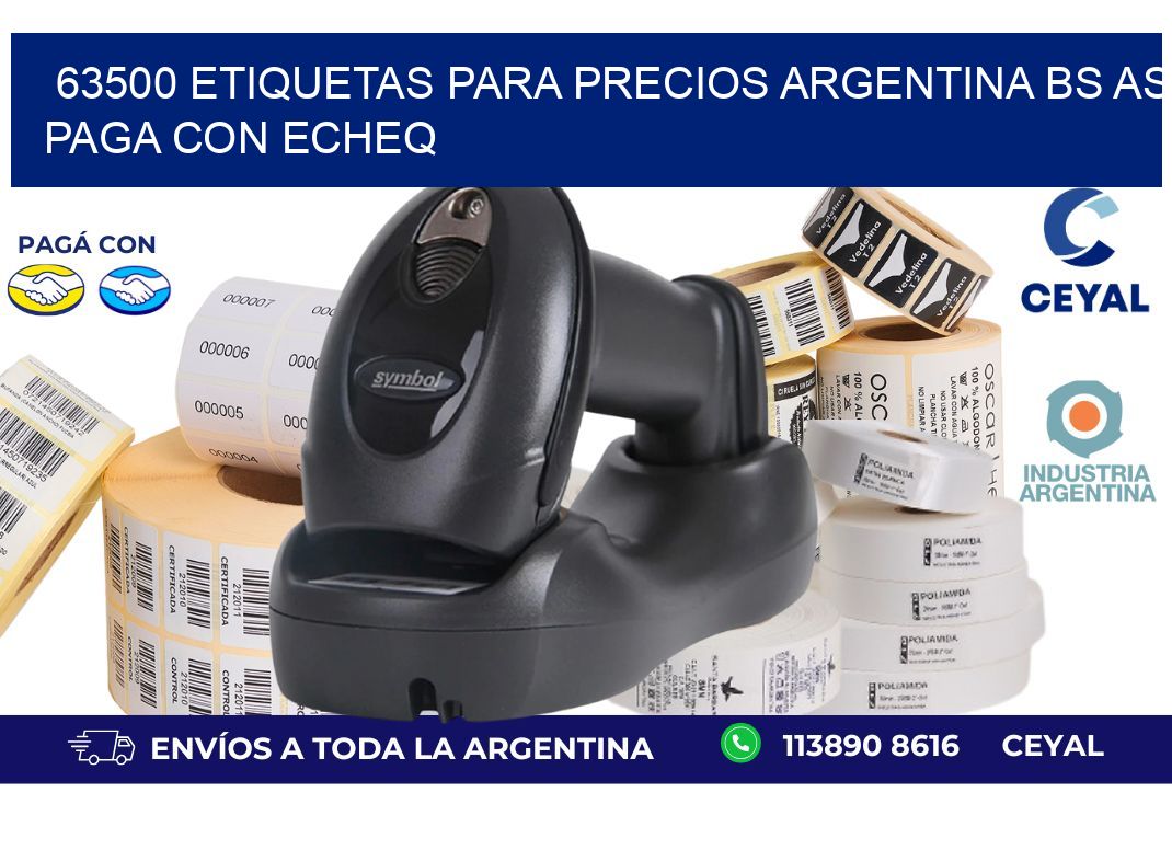63500 ETIQUETAS PARA PRECIOS ARGENTINA BS AS PAGA CON ECHEQ