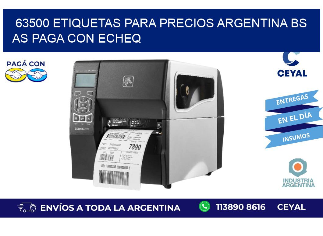 63500 ETIQUETAS PARA PRECIOS ARGENTINA BS AS PAGA CON ECHEQ