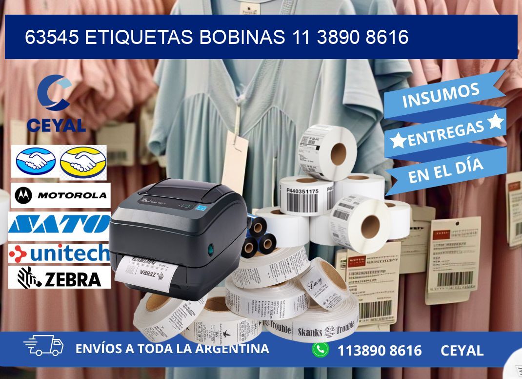 63545 ETIQUETAS BOBINAS 11 3890 8616