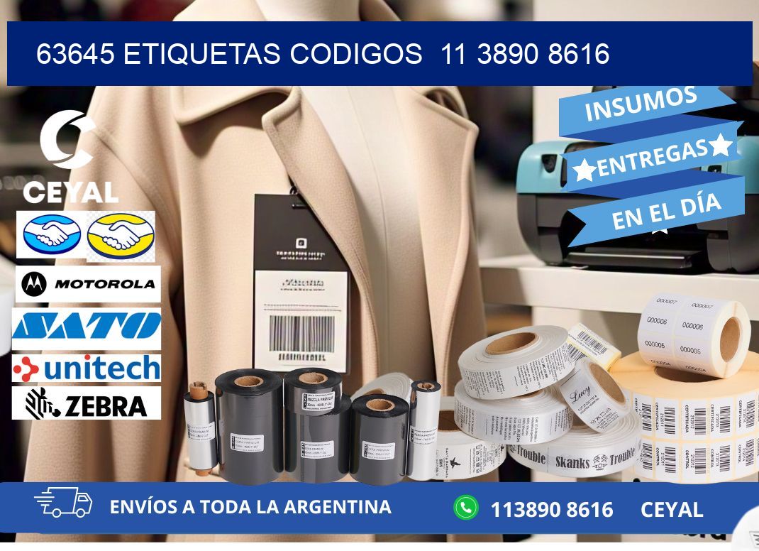 63645 ETIQUETAS CODIGOS  11 3890 8616