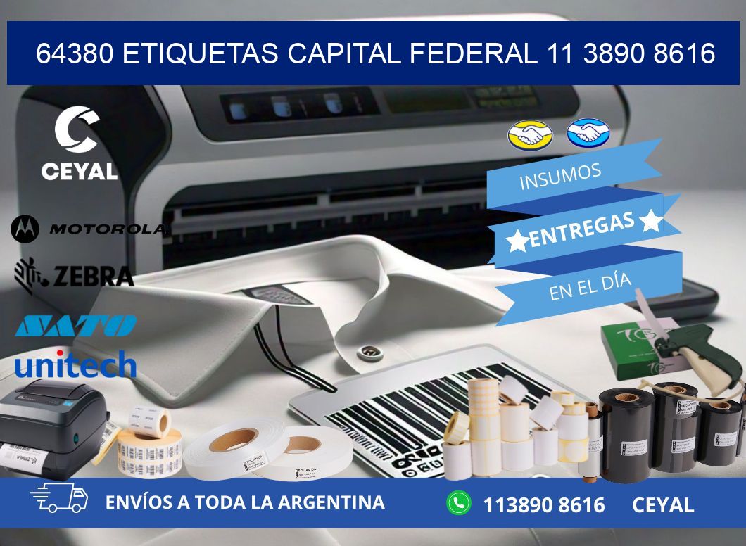 64380 ETIQUETAS CAPITAL FEDERAL 11 3890 8616