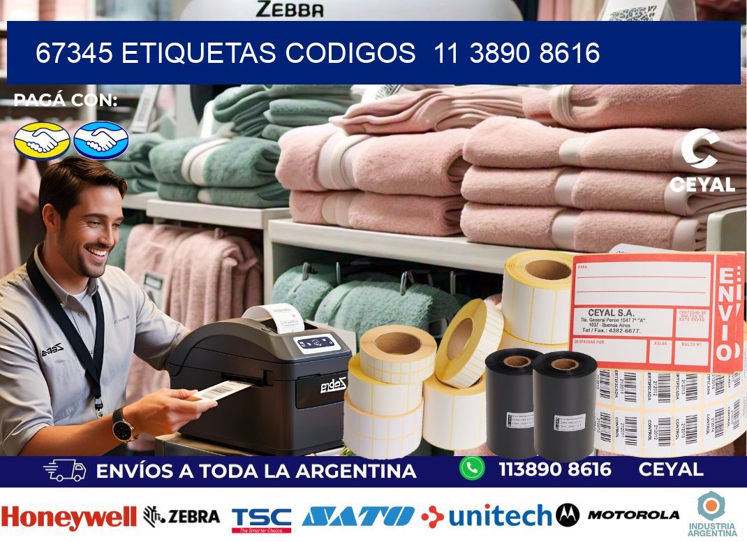 67345 ETIQUETAS CODIGOS  11 3890 8616