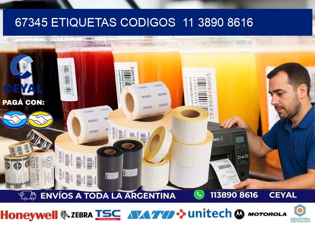 67345 ETIQUETAS CODIGOS  11 3890 8616