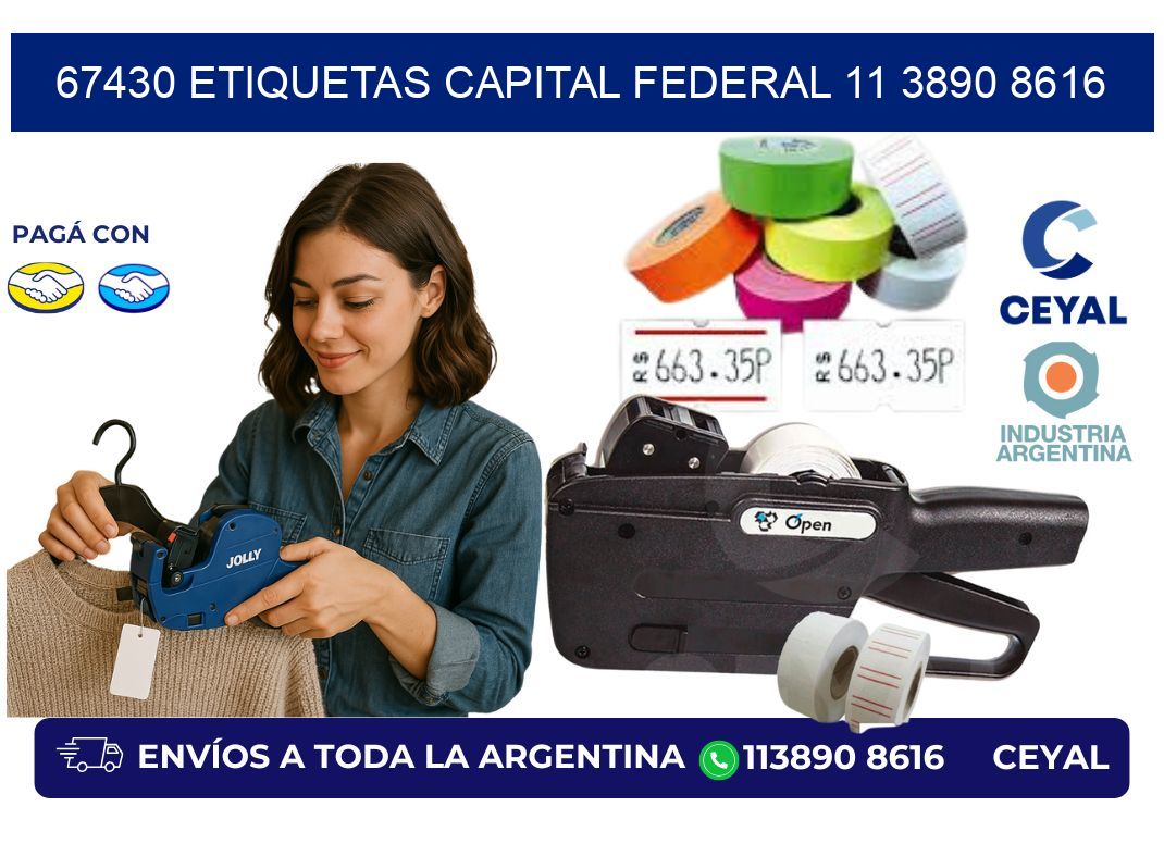 67430 ETIQUETAS CAPITAL FEDERAL 11 3890 8616