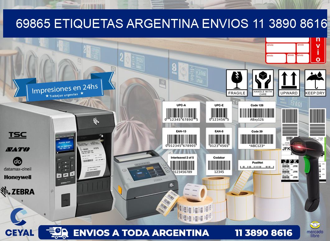 69865 ETIQUETAS ARGENTINA ENVIOS 11 3890 8616