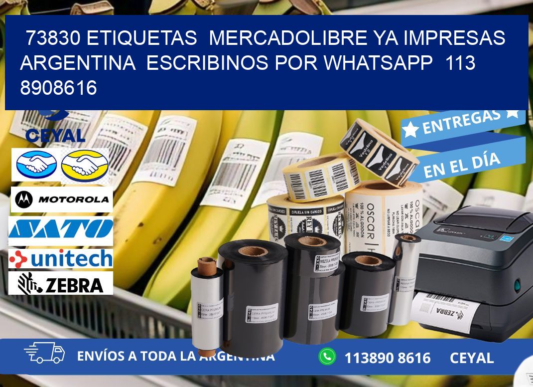 73830 ETIQUETAS  MERCADOLIBRE YA IMPRESAS ARGENTINA  ESCRIBINOS POR WHATSAPP  113 8908616