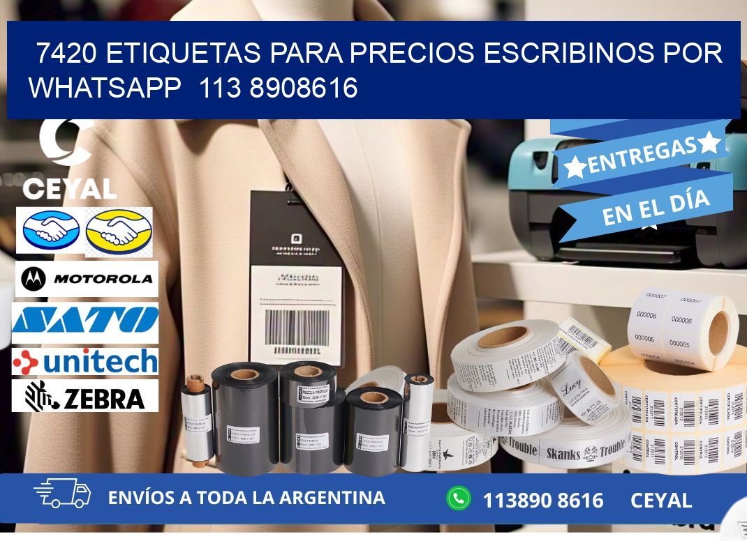 7420 ETIQUETAS PARA PRECIOS ESCRIBINOS POR WHATSAPP  113 8908616