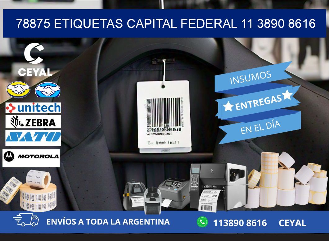 78875 ETIQUETAS CAPITAL FEDERAL 11 3890 8616