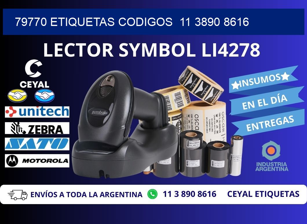 79770 ETIQUETAS CODIGOS  11 3890 8616