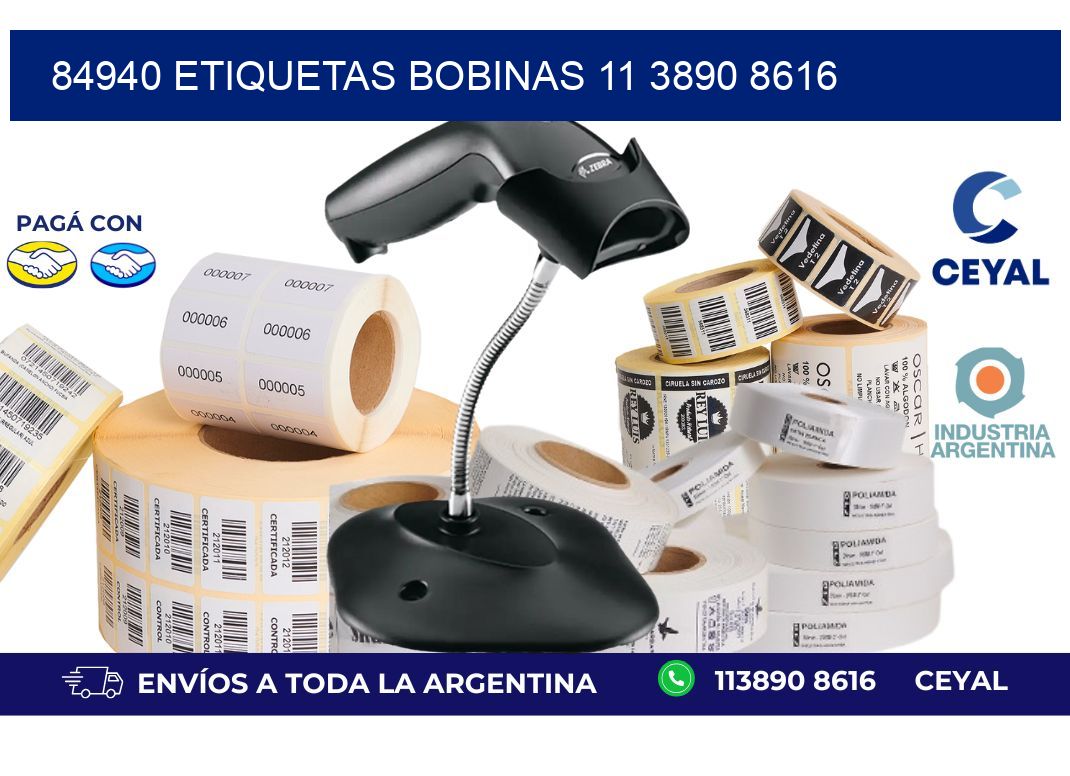 84940 ETIQUETAS BOBINAS 11 3890 8616