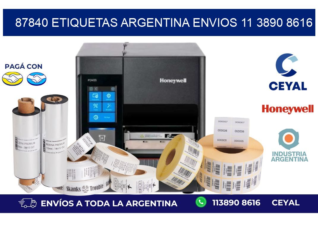 87840 ETIQUETAS ARGENTINA ENVIOS 11 3890 8616