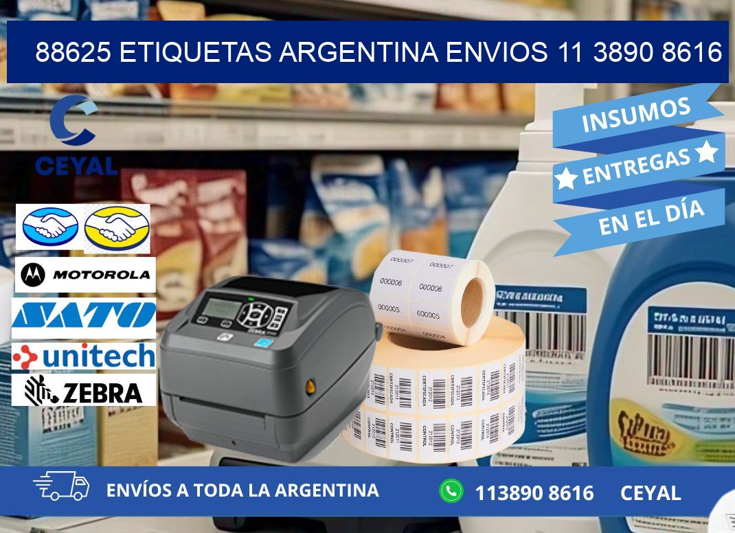 88625 ETIQUETAS ARGENTINA ENVIOS 11 3890 8616