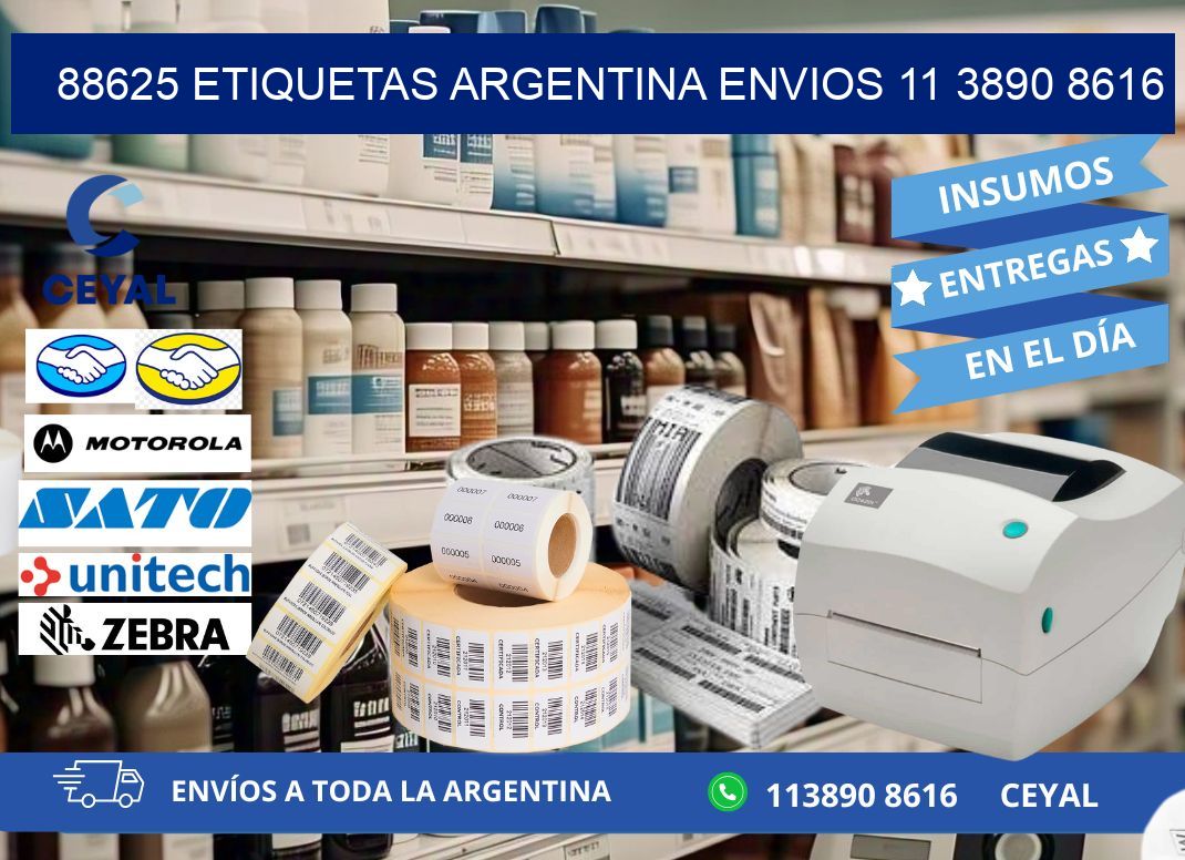 88625 ETIQUETAS ARGENTINA ENVIOS 11 3890 8616