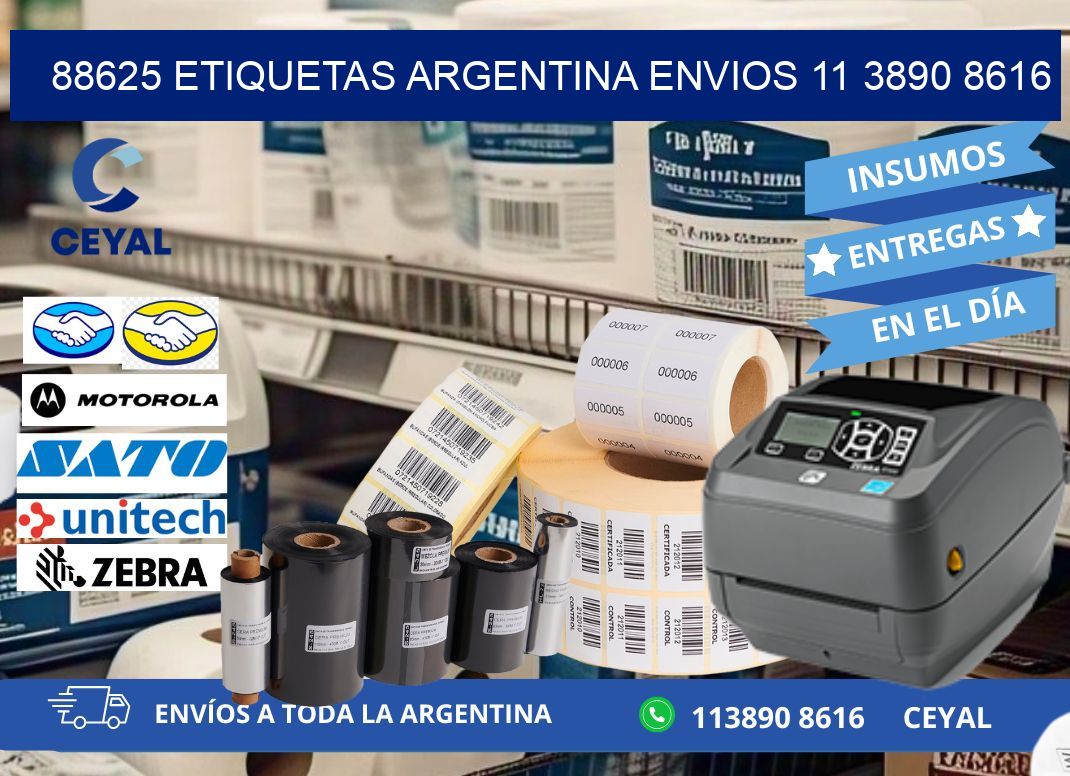 88625 ETIQUETAS ARGENTINA ENVIOS 11 3890 8616