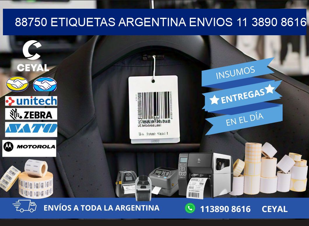 88750 ETIQUETAS ARGENTINA ENVIOS 11 3890 8616
