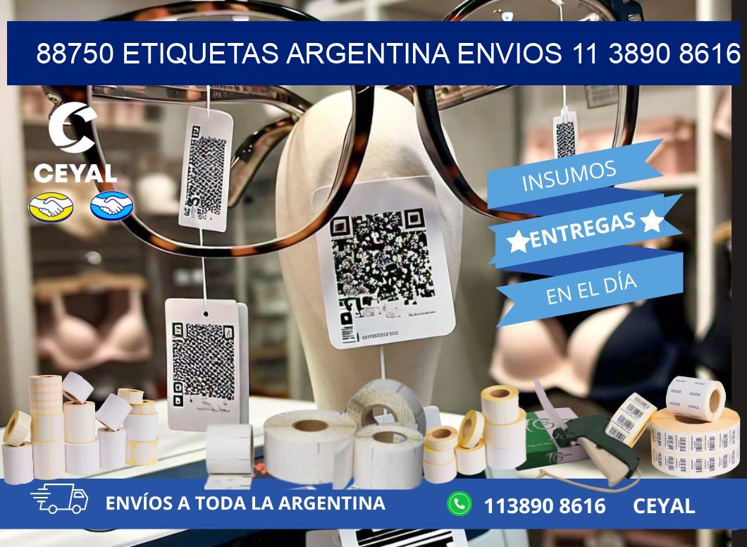 88750 ETIQUETAS ARGENTINA ENVIOS 11 3890 8616