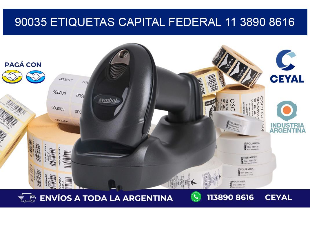 90035 ETIQUETAS CAPITAL FEDERAL 11 3890 8616