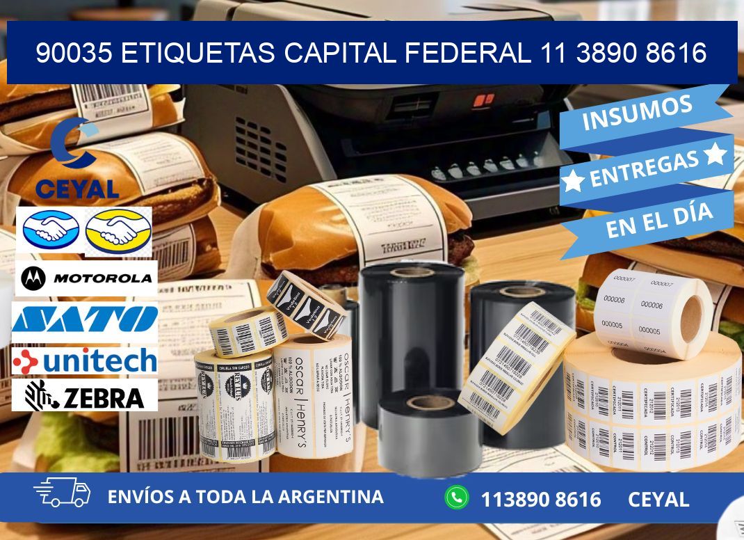 90035 ETIQUETAS CAPITAL FEDERAL 11 3890 8616