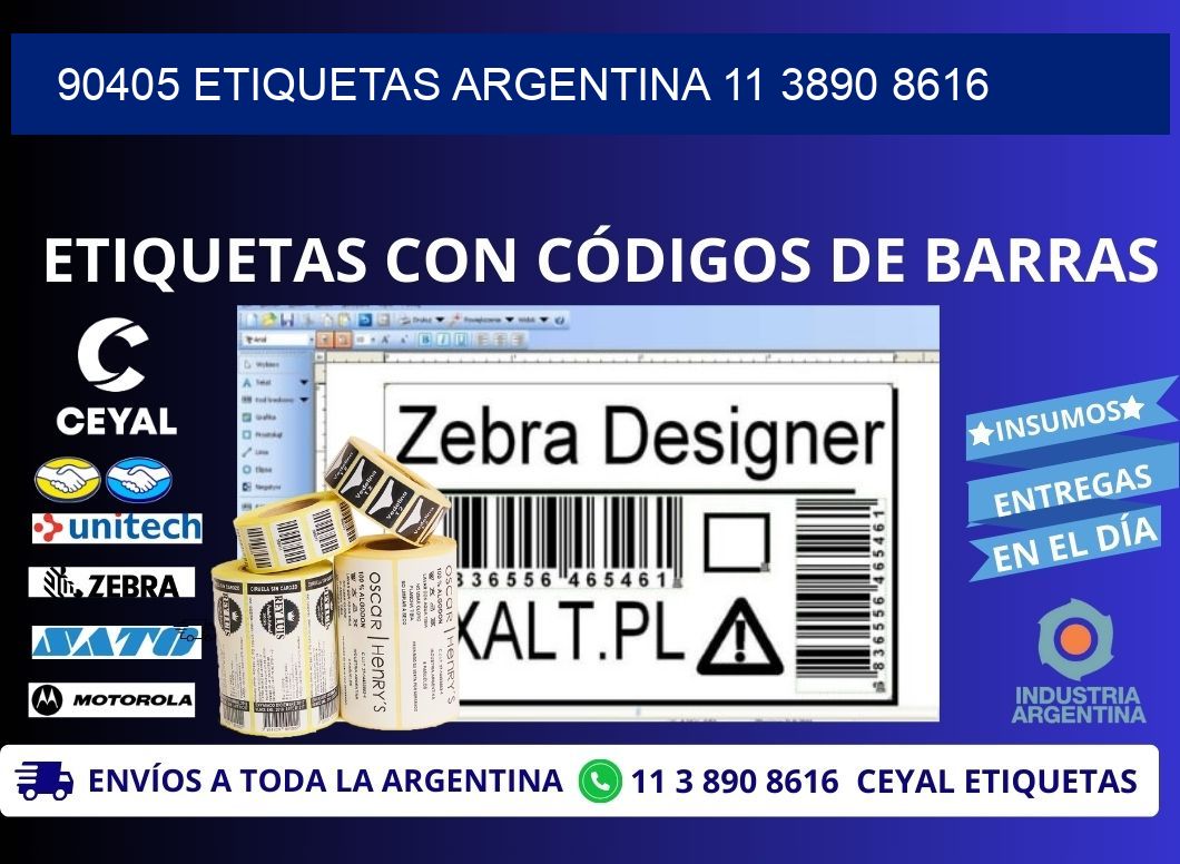 90405 ETIQUETAS ARGENTINA 11 3890 8616
