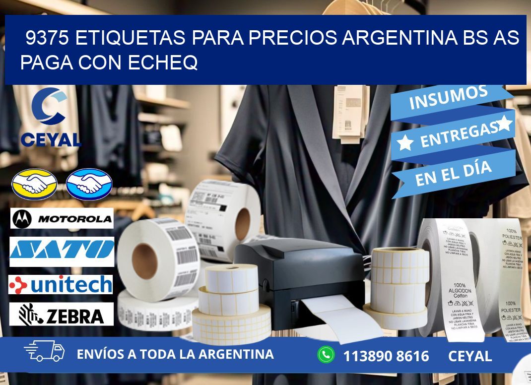 9375 ETIQUETAS PARA PRECIOS ARGENTINA BS AS PAGA CON ECHEQ
