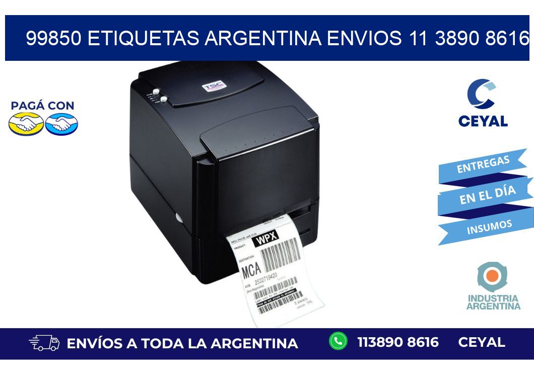 99850 ETIQUETAS ARGENTINA ENVIOS 11 3890 8616
