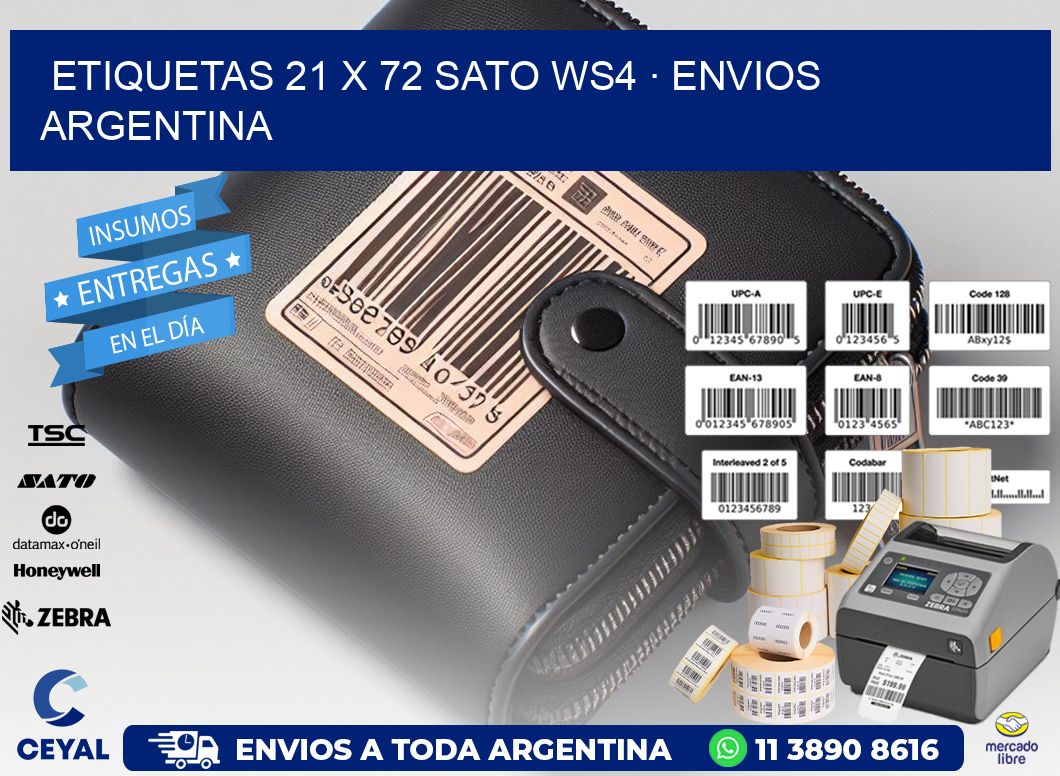 ETIQUETAS 21 x 72 SATO WS4 · ENVIOS ARGENTINA
