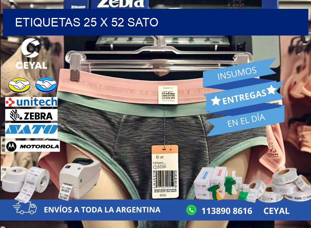 ETIQUETAS 25 x 52 SATO