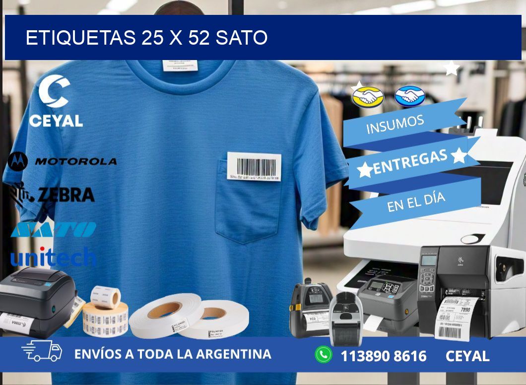 ETIQUETAS 25 x 52 SATO
