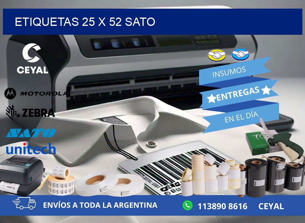 ETIQUETAS 25 x 52 SATO