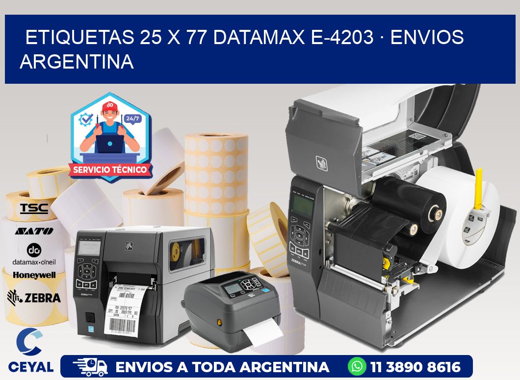 ETIQUETAS 25 x 77 DATAMAX E-4203 · ENVIOS ARGENTINA