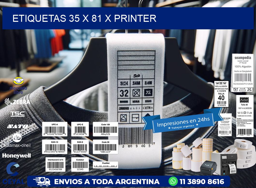 ETIQUETAS 35 x 81 X PRINTER