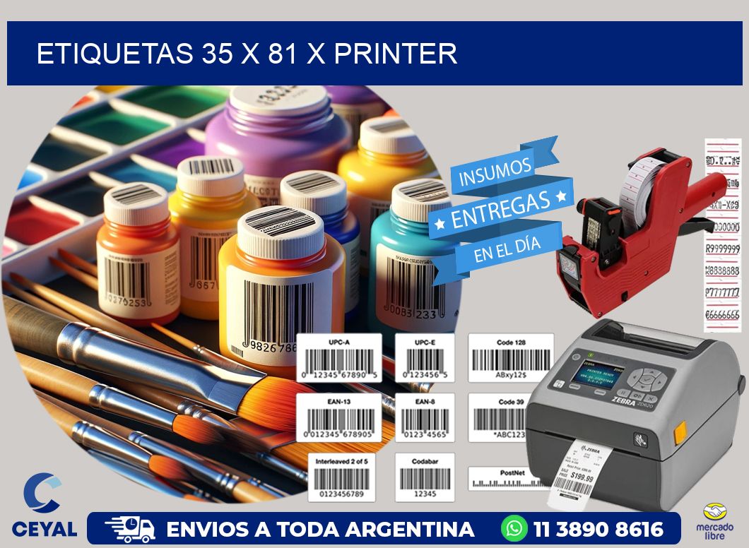 ETIQUETAS 35 x 81 X PRINTER
