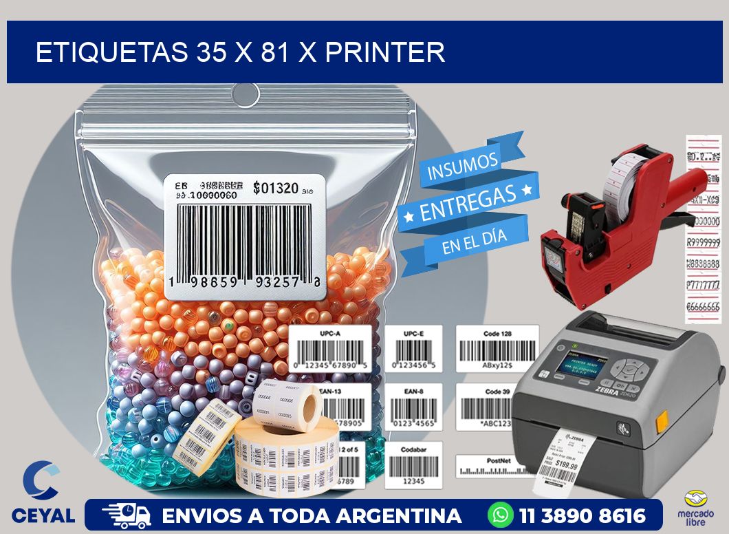 ETIQUETAS 35 x 81 X PRINTER
