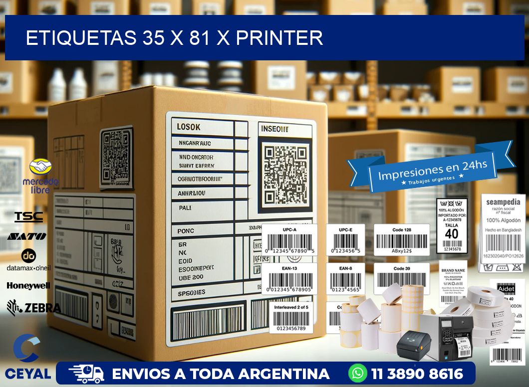 ETIQUETAS 35 x 81 X PRINTER