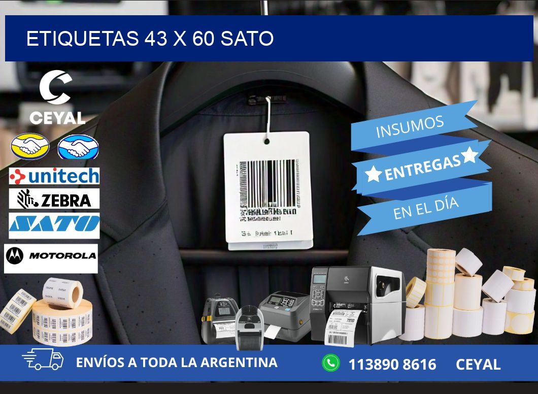 ETIQUETAS 43 x 60 SATO