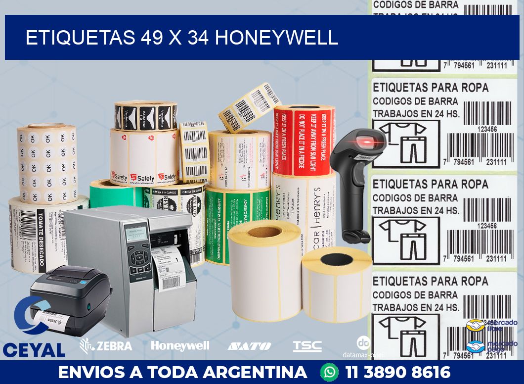 ETIQUETAS 49 x 34 HONEYWELL