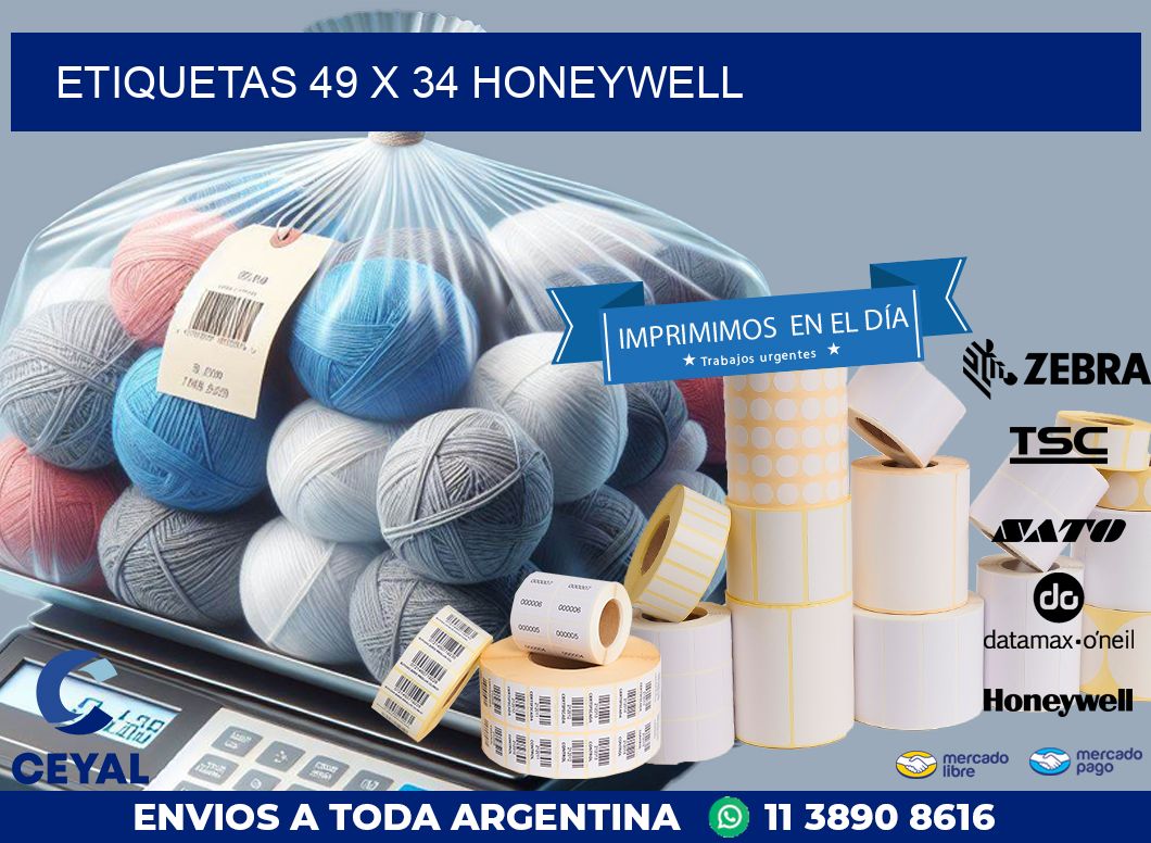 ETIQUETAS 49 x 34 HONEYWELL