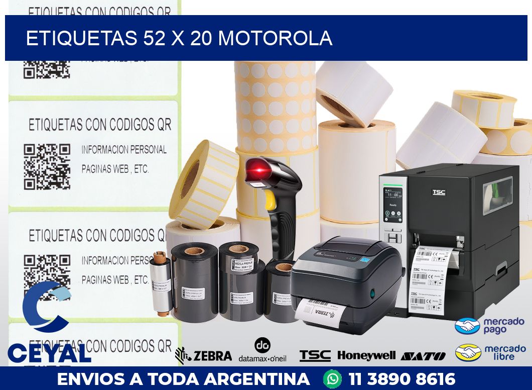 ETIQUETAS 52 x 20 MOTOROLA