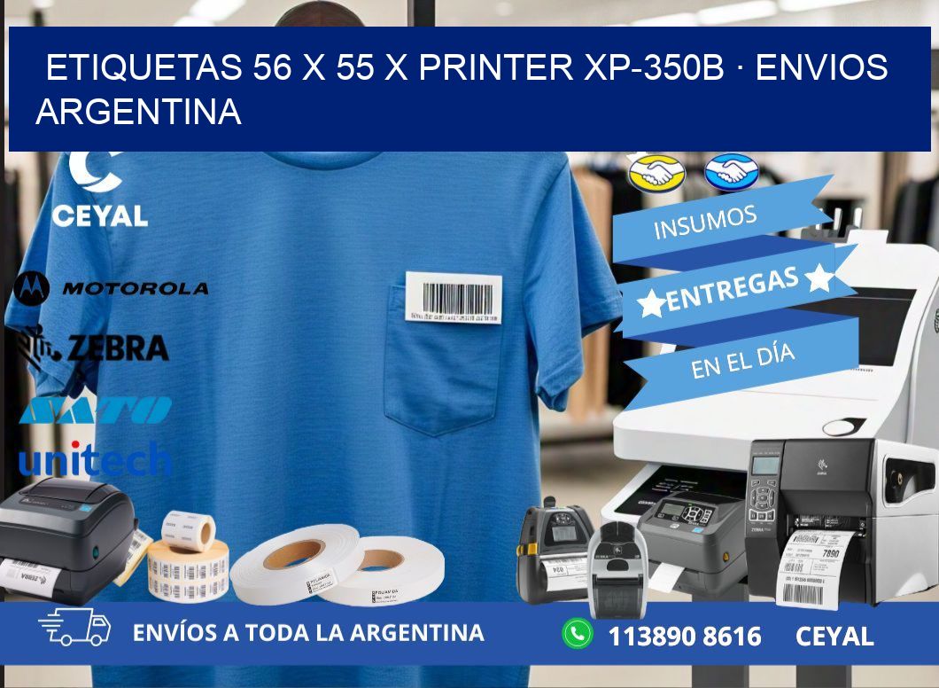 ETIQUETAS 56 x 55 X PRINTER XP-350B · ENVIOS ARGENTINA