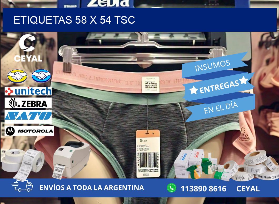ETIQUETAS 58 x 54 TSC