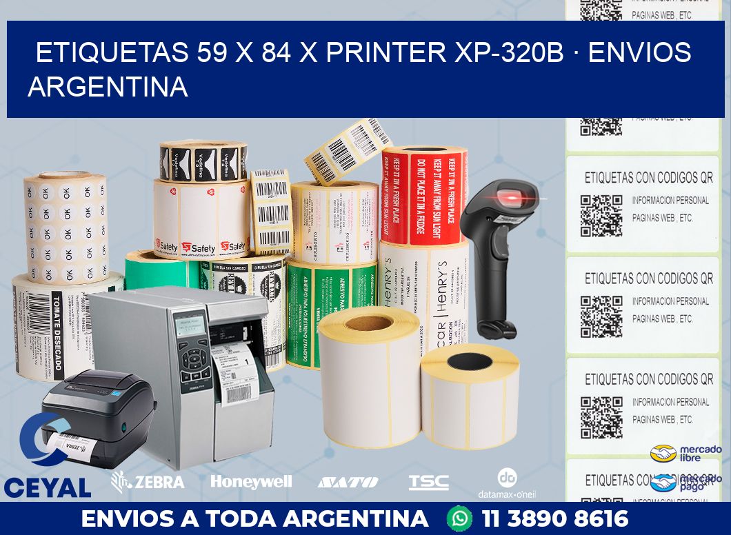 ETIQUETAS 59 x 84 X PRINTER XP-320B · ENVIOS ARGENTINA