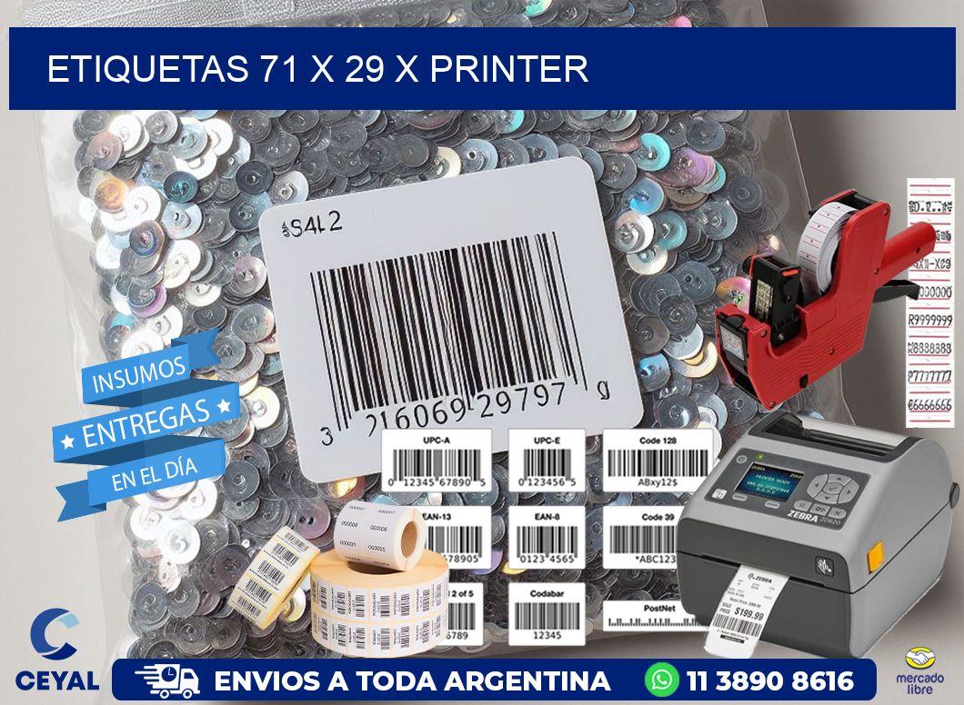 ETIQUETAS 71 x 29 X PRINTER