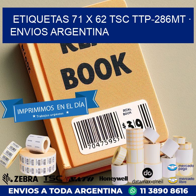 ETIQUETAS 71 x 62 TSC TTP-286MT · ENVIOS ARGENTINA
